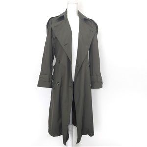 Evan Picone Trench Coat Vintage Green